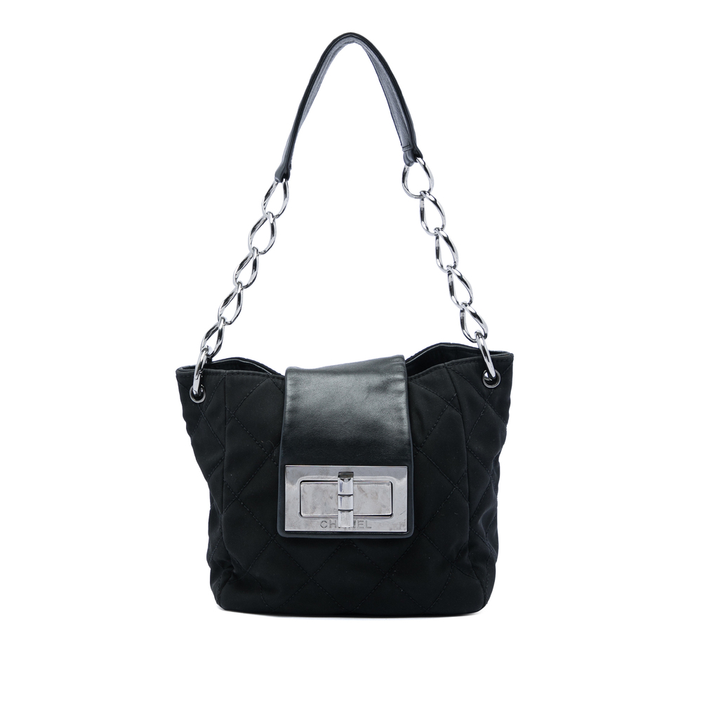 Pre-Loved Chanel Quilted Nylon Giant Mademoiselle Turnlock Shoulder Bag